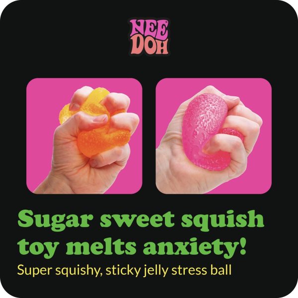 Schylling NeeDoh Gumdrop - Textured Sensory Toy with Super Solid Squish - 2.5 Tall - Colors May Vary (Pack of 1)