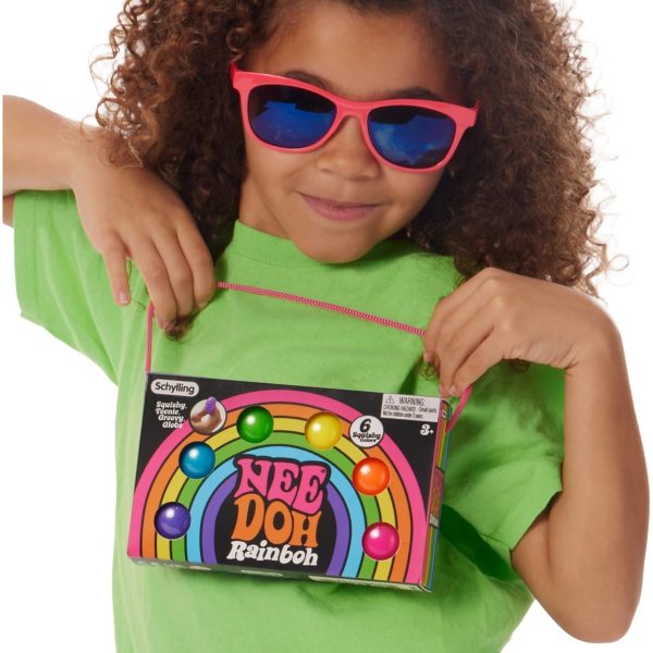 NeeDoh Rainboh Teenie - Mini Globs - 6 Pack
