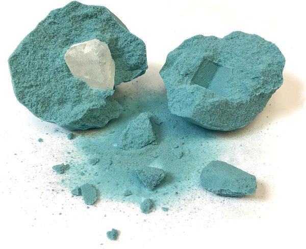 Schylling Chip Away Diamond - Gemstone Dig Kit with Collectible Specimens Inside - 1 in 24 Contains a Real Diamond - Includes Miniature Hammer. Chisel. and Brush - Ages 5 and Up - One Box